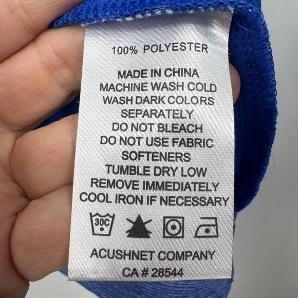 FootJoy Performance Zip Pullover Mens Size Large L Golf Heather Royal Blue Logo - Picture 6 of 10